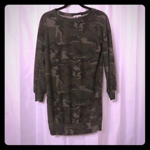 Camo Longsleeve Mini Dress